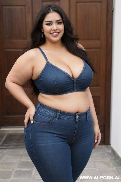 Supermodel, mexican, beautiful face, wide hips, pear shaped, extra thicc, giant rotund bbw - ai-porn.ai - Mexico on pornintellect.com