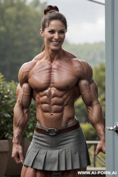 ((color photo)), (naked), (nude), ((very slender most muscular american fbb woman actress e.stone only)), ((((nude sinewy slender beautiful pretty smiling american fbb muscle woman actress e.stone with - ai-porn.ai - Usa on pornintellect.com