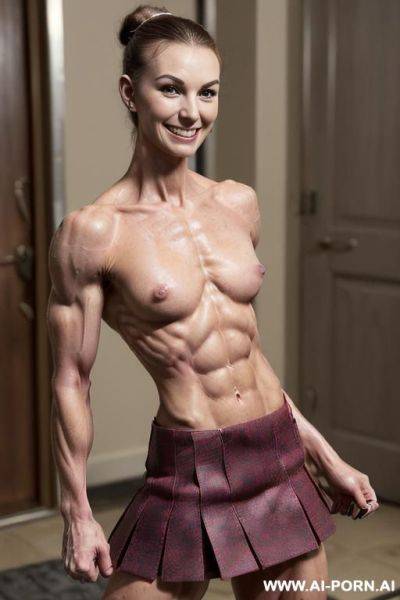 ((color photo)), (naked), (nude), ((very slender most muscular american fbb woman actress emm. stone from "la la land" only)), ((((nude sinewy slender beautiful pretty smiling american fbb muscle - ai-porn.ai - Usa on pornintellect.com