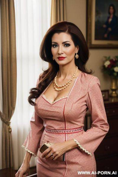 Traditional conservative housewife, (((conservative american housewife clothes))), closeup, alluring - ai-porn.ai - Usa on pornintellect.com
