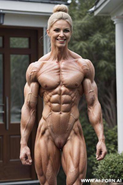 ((color photo)), (naked), (nude), ((very slender most muscular russian ifbb pro woman k. zafirova only)), ((((nude sinewy slender beautiful pretty smiling russian ifbb muscle woman k. zafirova with - ai-porn.ai - Britain - Russia on pornintellect.com