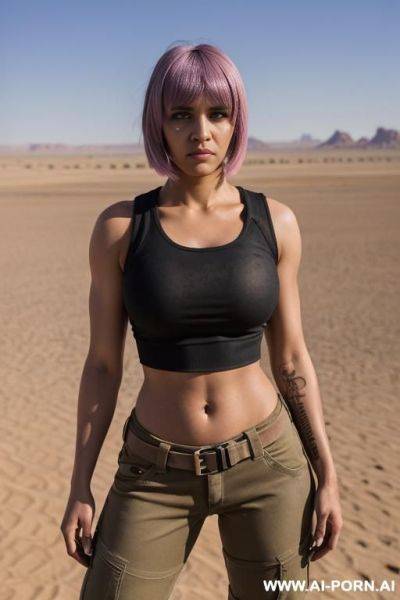 Pink purple ish hair with huge boobs and her ass and pussy spread out to the camera naked cumming - ai-porn.ai on pornintellect.com