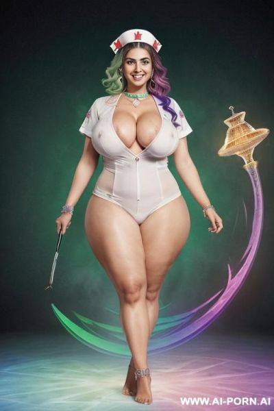 Super voluptuous giant woman, gigantic huge breasts, ((ex-winner of the world contest "mrs biggest huge breasts in the world", 0xx breasts, boobs in sight - ai-porn.ai on pornintellect.com