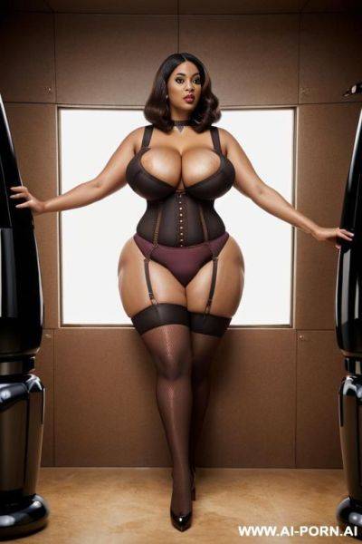 A fat voluptuous bbw who is bound and gangbanged by robots - ai-porn.ai on pornintellect.com