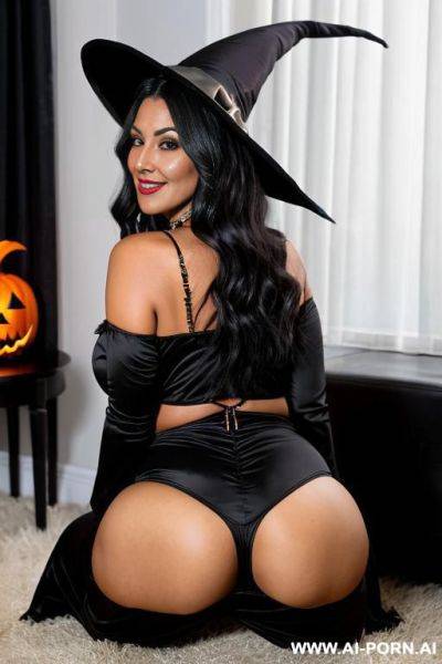 Milf, sexy face, tall busty body, gigantic oval tits, teapered waist, wide hips, heavy sexy makeup, hourglass figure, ((keep face)), ((keep body)), halloween night, at halloween party at large mansion living room, - ai-porn.ai on pornintellect.com