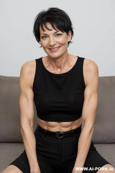 Short black hair - ai-porn.ai on pornintellect.com