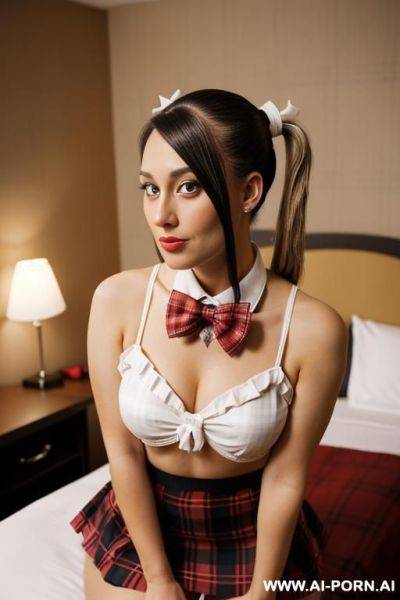 (plaid) (bow tie) (hotel room) - ai-porn.ai on pornintellect.com