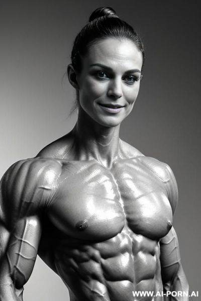 ((gray background)), (naked), (nude), ((very slender most muscular british fbb woman actress k. knightley only)), ((((nude sinewy slender beautiful pretty smiling british fbb muscle woman actress k. - ai-porn.ai - Britain on pornintellect.com