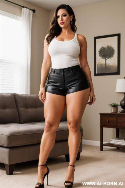 (suburban mom) (tight shorts) (thick thighs) - ai-porn.ai on pornintellect.com