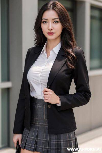 Woman with cum on her face and shirt - ai-porn.ai on pornintellect.com