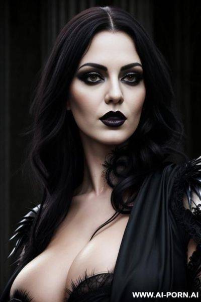Portrait of a crow, gothic style, realistic style - ai-porn.ai on pornintellect.com