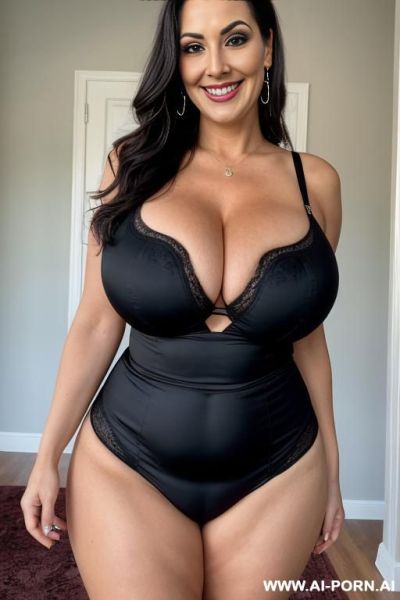 Milf, sexy face, tall busty body, gigantic oval tits, teapered waist, wide hips, heavy sexy makeup, hourglass figure, ((keep face)), ((keep body)), - ai-porn.ai on pornintellect.com