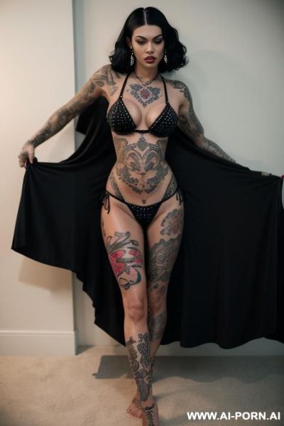 Woman whit shinybody and bikini - ai-porn.ai on pornintellect.com