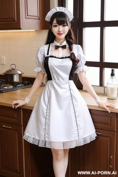 Cosplay maid with xl size dress - ai-porn.ai on pornintellect.com