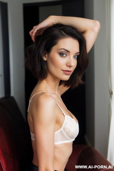 Top less, gilf, bent over, hanging big tits, shaggy big tits, full body, - ai-porn.ai on pornintellect.com
