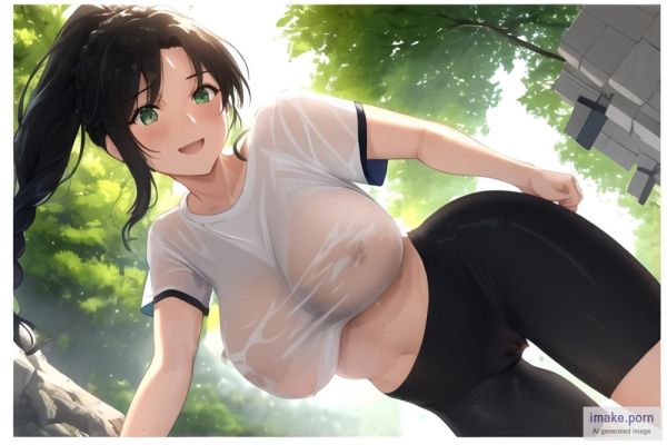 From Front, Wet Shirt (LORA), T-shirt, Single Girl, Standing,... - imake.porn on pornintellect.com