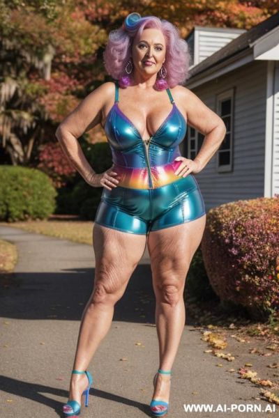 (suburban bbw gilf granny) (tight shorts) see through (fall festival) - ai-porn.ai on pornintellect.com