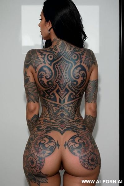 Supermodel, colombian adult woman, giant breasts, nipples out, no clothes, from behind, - ai-porn.ai - Colombia on pornintellect.com