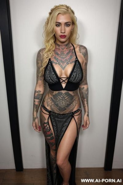 Long hair, beautiful dress, lips - ai-porn.ai on pornintellect.com