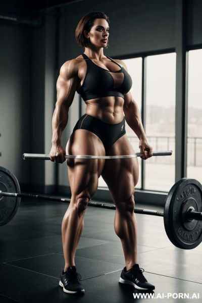 Bodybuilder with iful face. gigantic biceps, bulging biceps, short hair - ai-porn.ai on pornintellect.com