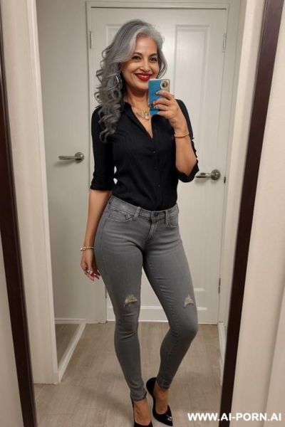 Long hair, party make up, slutty lipstick, night club, drunk, - ai-porn.ai on pornintellect.com