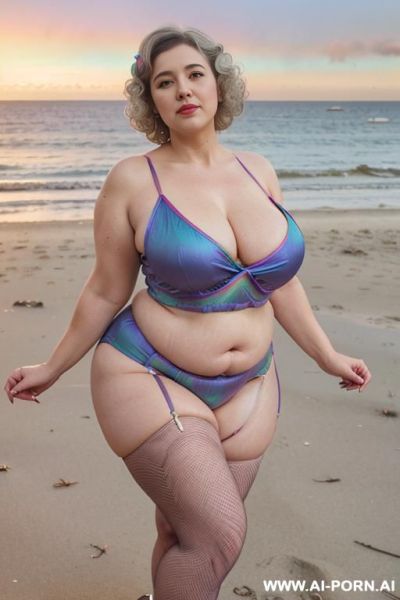 Sexy old gilf woman with waist big thighs old sexy ass. sexy see through sun dress. - ai-porn.ai on pornintellect.com