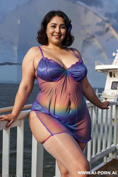 Sexy gilf woman with waist big thighs old sexy ass. sexy see through sun dress. - ai-porn.ai on pornintellect.com