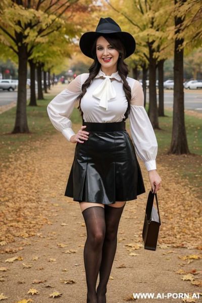 (suburban mom) (pilgrim costume) (fall festival) - ai-porn.ai on pornintellect.com