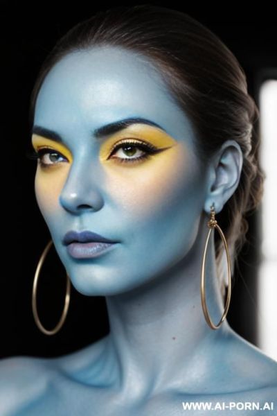 Blue skin, yellow eyes - ai-porn.ai on pornintellect.com