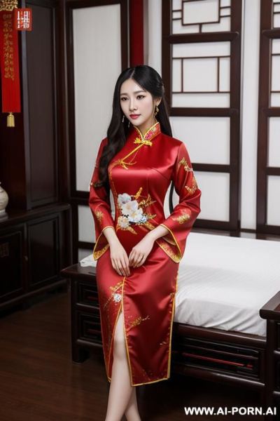 Empress of china, use traditional chinese dress, bad room, bad, sleep, sleeping. - ai-porn.ai - China on pornintellect.com