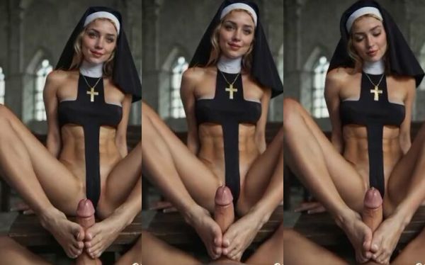 Seductive Nun's Curvy Charms in Public Footjob - bigpornai.com on pornintellect.com