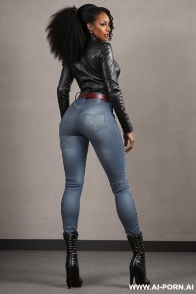 (afro american hot tall milf) (tight jeans) (hot abs) (full body shot) (high boots) (belt) - ai-porn.ai - Usa on pornintellect.com