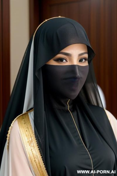 Saudi woman wearing niqab with male philippines lady - ai-porn.ai - Saudi Arabia on pornintellect.com