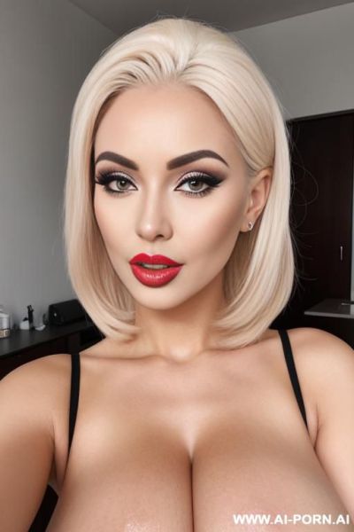 Bimbo, big fake lips, big fake tits, plastic surgery - ai-porn.ai on pornintellect.com