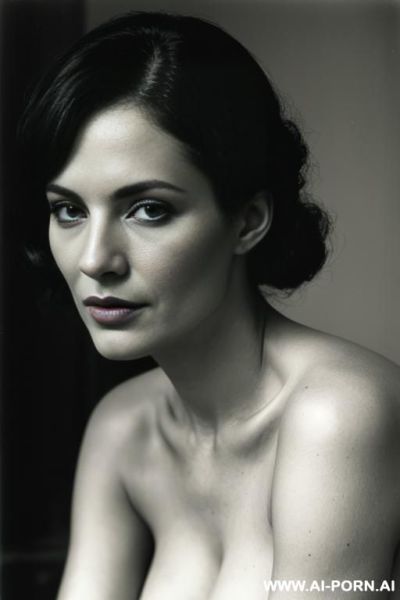 Old photographic portrait, topless - ai-porn.ai on pornintellect.com