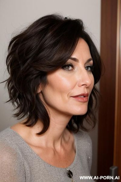 A fluffy hair milf kiss a short hair milf. - ai-porn.ai on pornintellect.com