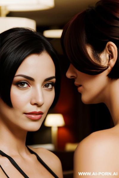 (two women) (close up) (short hair) - ai-porn.ai on pornintellect.com