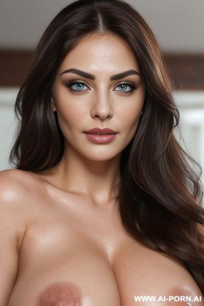 (((hot busty woman brunette))), (((ultra detailed, best quality)), (((finely detail, highly detailed face))), (((highly detailed eyes))), (((sexy eyes))), (((best quality eyes))), (((highly detailed hands))), - ai-porn.ai on pornintellect.com