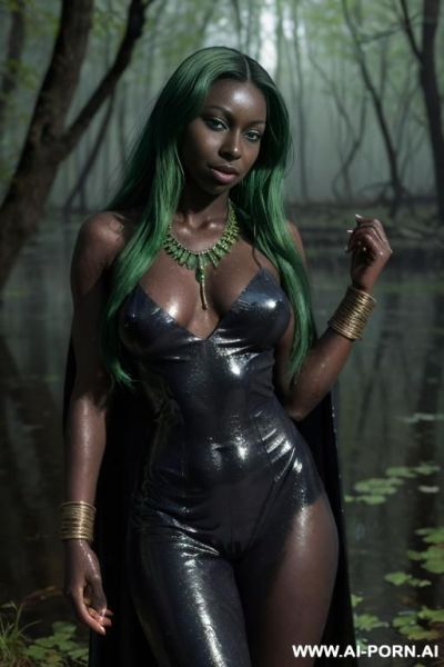 ((topless)), pretty face, (flirtatious smirk), (((arms spread invitingly))) , (seductive eye contact), looking at viewer, front view, (lustful face), (full voluminous hair), (necklaces), (((perfect round - ai-porn.ai on pornintellect.com