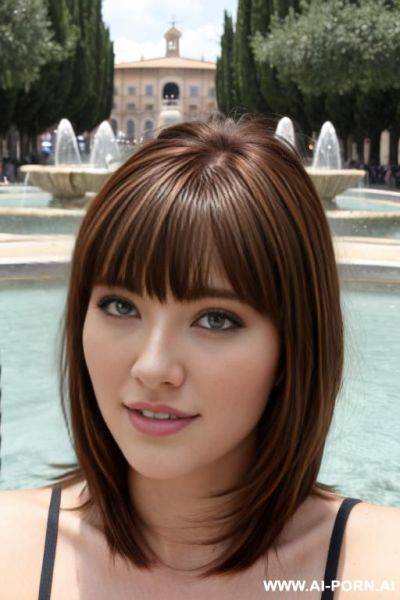 In the front of italy fountain - ai-porn.ai on pornintellect.com