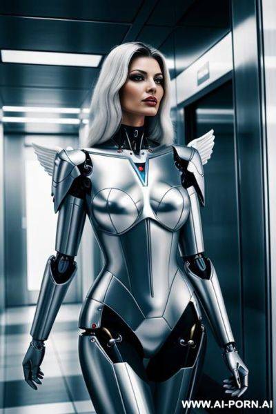 Immagine realistica di elevata qualità, angel cyborg robot. - ai-porn.ai on pornintellect.com