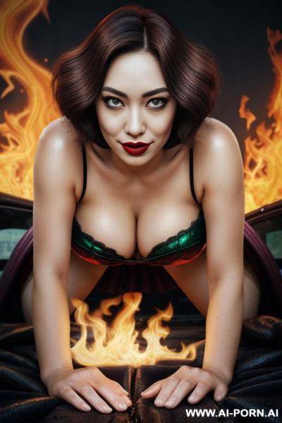 Very real, (nipples: too long & thick), (white pallid skin), (ghastly white skin), hourglass voluptuous lady, (sad face), (darkness background), (hair color: light-latte), (hairstyle: swept to one - ai-porn.ai on pornintellect.com