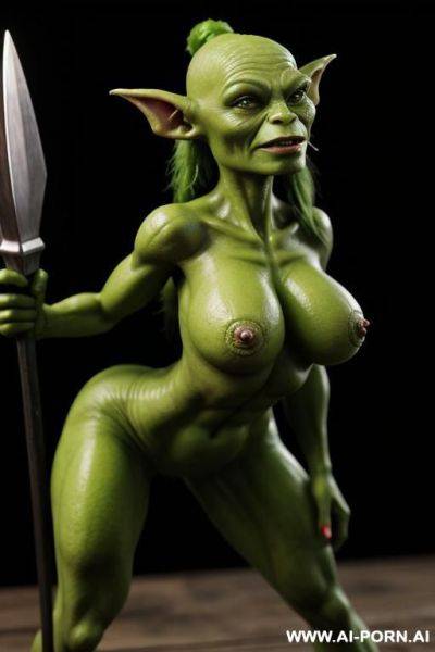 Short goblin woman with green skin - ai-porn.ai on pornintellect.com