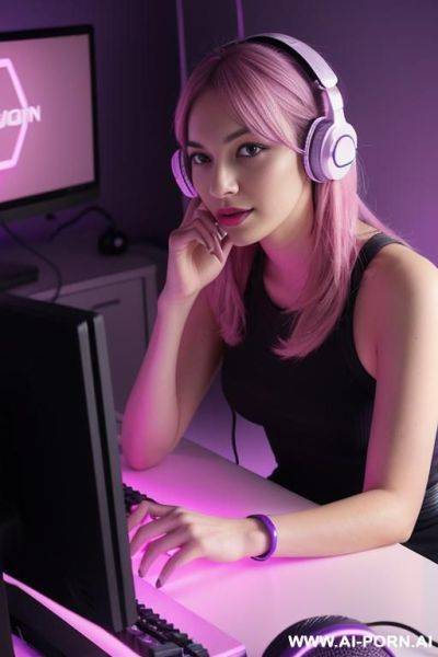 Female, front view, gystyle sex, male with massive cock, - ai-porn.ai on pornintellect.com