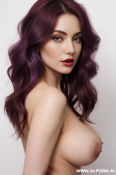 Very real, (white skin), hourglass voluptuous lady, (light background), (hair color: light-latte), (hairstyle: swept to one side), mild lipstick, (ghastly skin & pallid) , side view camera. - ai-porn.ai on pornintellect.com