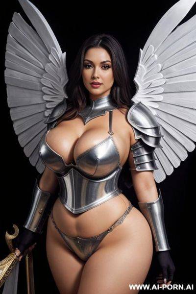 Knight armour, angel wings - ai-porn.ai on pornintellect.com