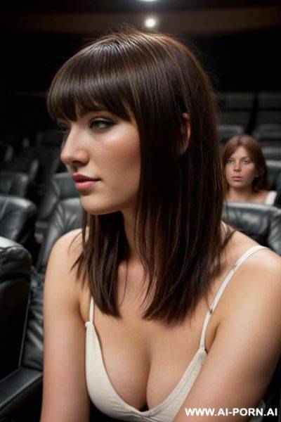 In a cinema, dark, low light, sit, in the dark - ai-porn.ai on pornintellect.com