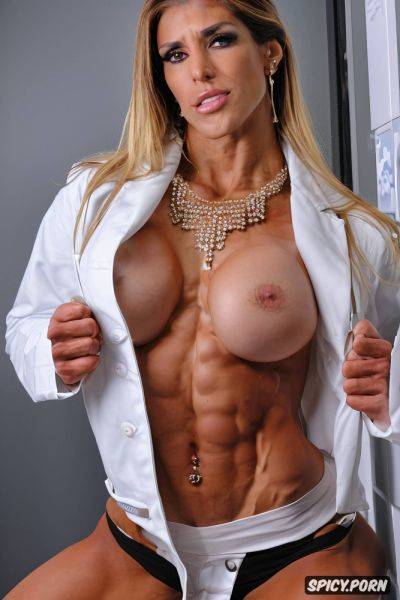 Only women, blue eyes, female bodybuilder doctor, earrings, smooth skin - spicy.porn - Italy - Russia - France - county Young on pornintellect.com