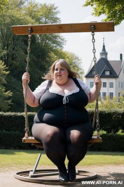 Morbidly obese german elementary woman on swing - ai-porn.ai - Germany on pornintellect.com