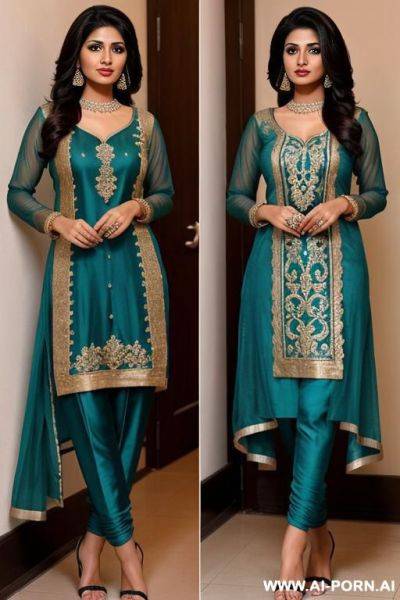 Desi woman in sal kameez and sal down upto ankle and hairy pussy flash, standing - ai-porn.ai on pornintellect.com